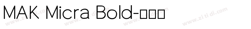 MAK Micra Bold字体转换